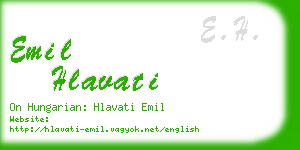 emil hlavati business card